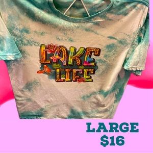 Large acid washed tee, new , sublimated